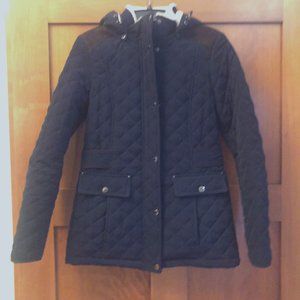 Laundry by Shelli Segal Navy Blue Quilted Coat